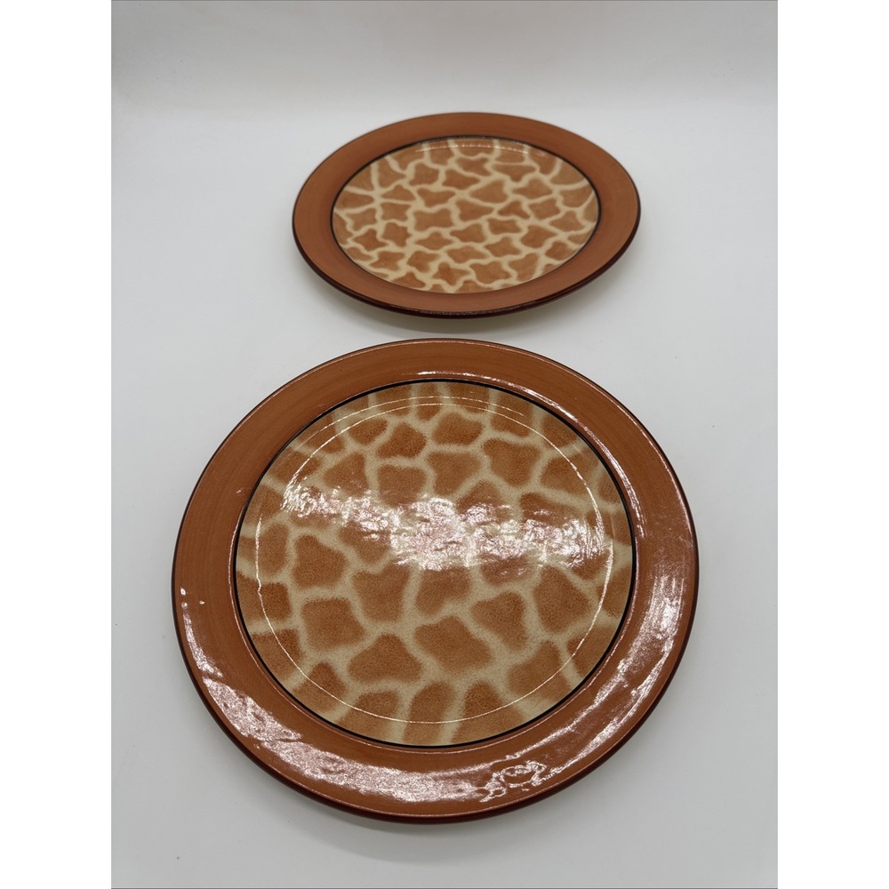 Zimbabwe 11 1/2" Set Of Dinner Plates Giraffe